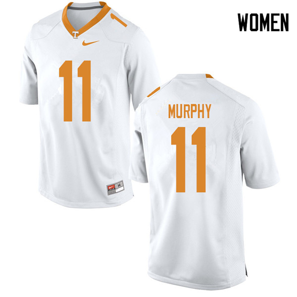 Women #11 Jordan Murphy Tennessee Volunteers College Football Jerseys Sale-White - Click Image to Close